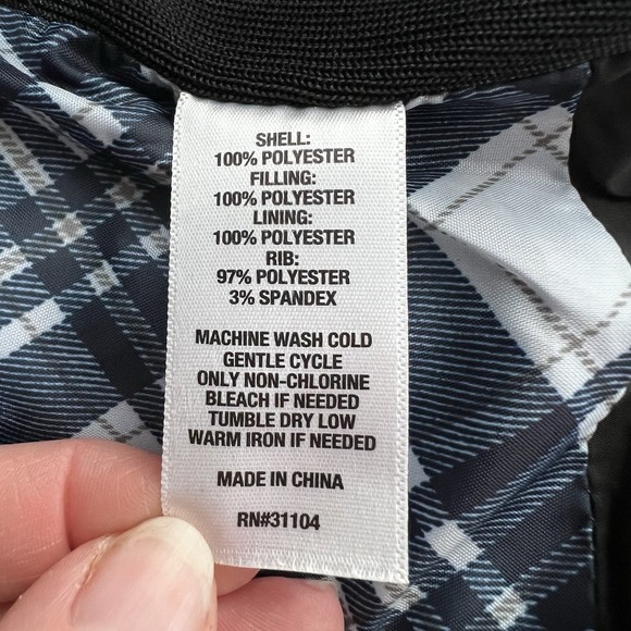 NEW! Kim Rogers Black Quilted Vest Women's XXL 2X Lightweight Puffer Zip Front - Picture 9 of 9